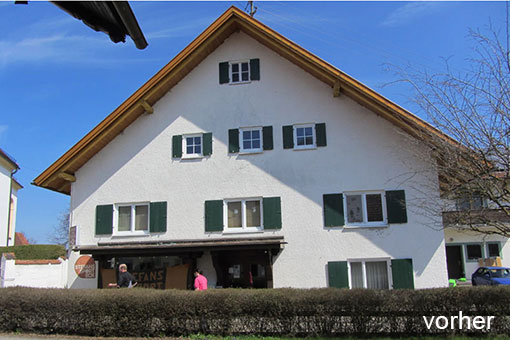 Außenansicht des Hauses vor der Sanierung