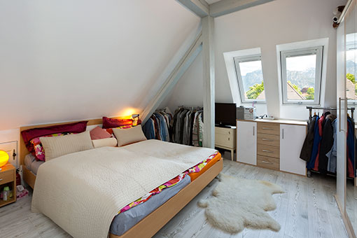 Das Schlafzimmer nach der Sanierung