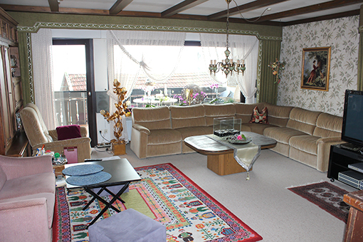 Das Wohnzimmer vor der Sanierung
