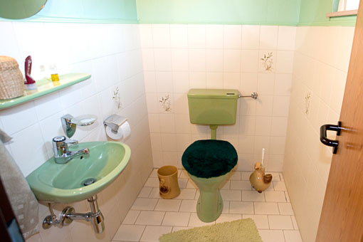 Auch das untere Gäste-WC braucht eine dringende Verjüngungskur